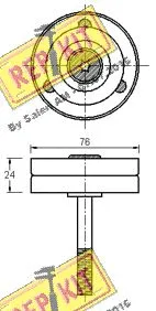 Deflection/Guide Pulley, V-ribbed belt