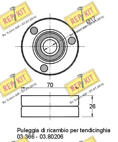 Deflection/Guide Pulley, V-ribbed belt