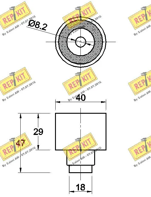 Deflection/Guide Pulley, timing belt