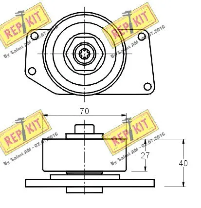 Deflection/Guide Pulley, V-ribbed belt