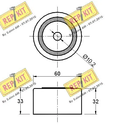 Deflection/Guide Pulley, timing belt