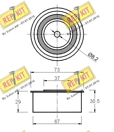 Deflection/Guide Pulley, timing belt