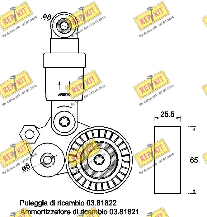 Belt Tensioner, V-ribbed belt