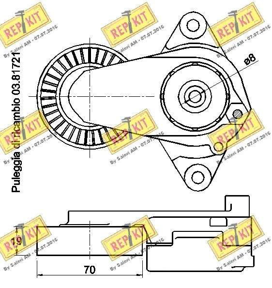 Belt Tensioner, V-ribbed belt