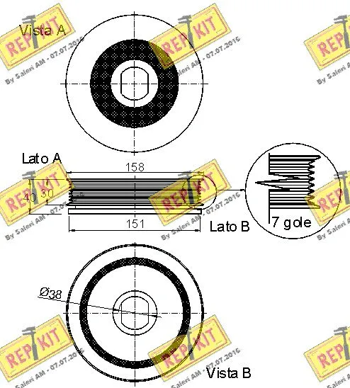 Belt Pulley, crankshaft