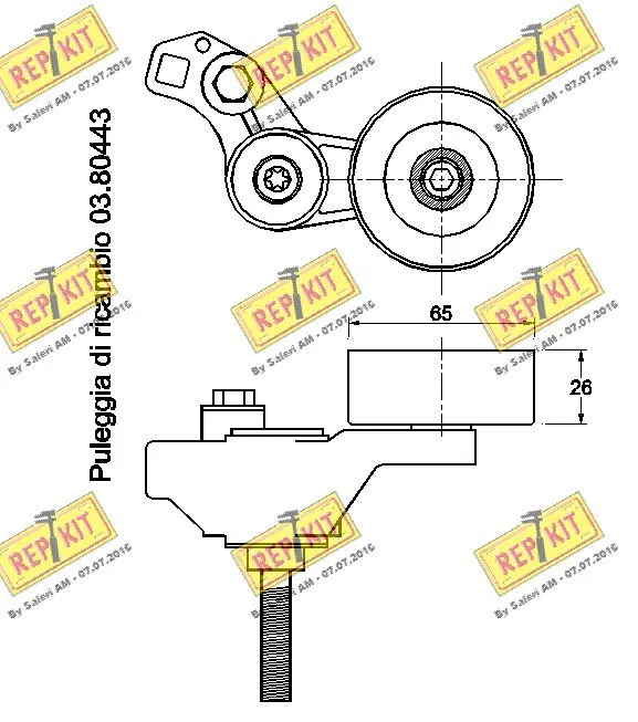 Belt Tensioner, V-ribbed belt