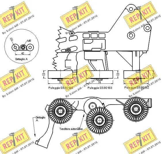 Belt Tensioner, V-ribbed belt