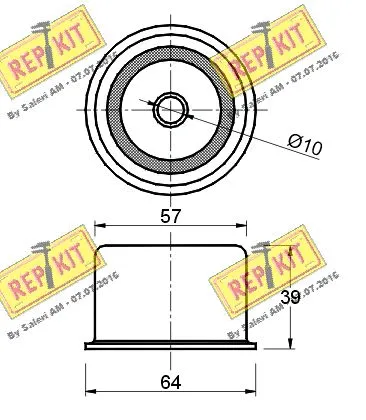 Deflection/Guide Pulley, timing belt