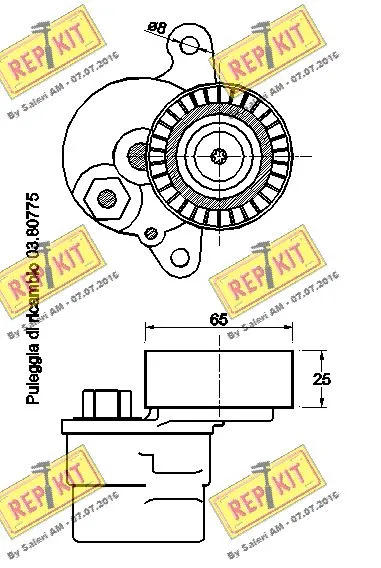 Belt Tensioner, V-ribbed belt