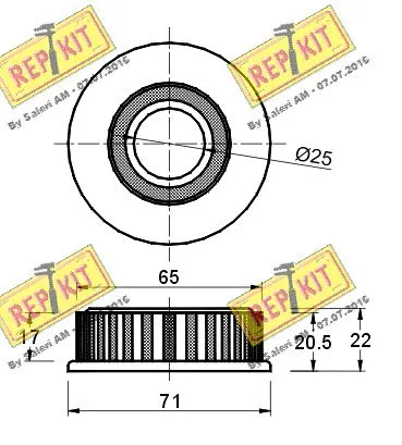 Deflection/Guide Pulley, timing belt