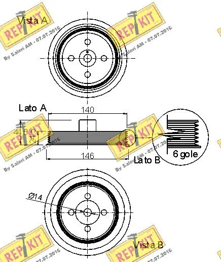 Belt Pulley, crankshaft