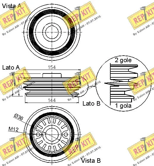 Belt Pulley, crankshaft