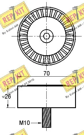 Deflection/Guide Pulley, V-ribbed belt