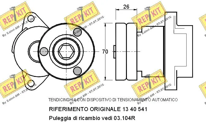 Belt Tensioner, V-ribbed belt