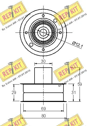 Deflection/Guide Pulley, timing belt