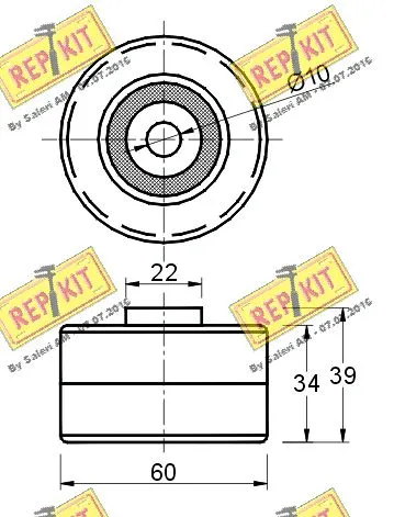 Deflection/Guide Pulley, timing belt