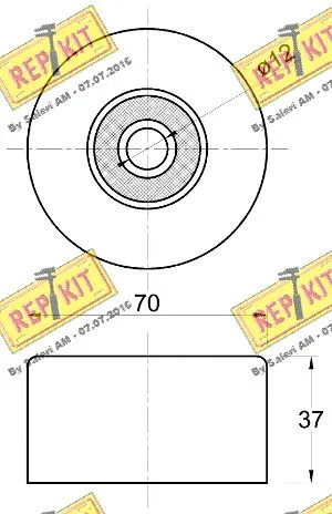 Deflection/Guide Pulley, V-ribbed belt