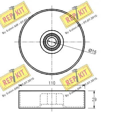 Deflection/Guide Pulley, V-ribbed belt