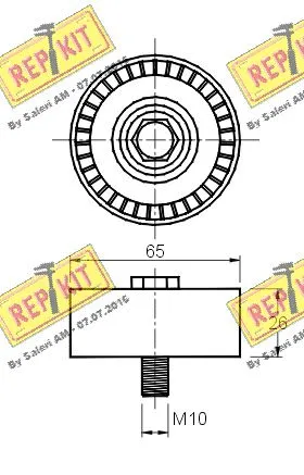 Deflection/Guide Pulley, V-ribbed belt