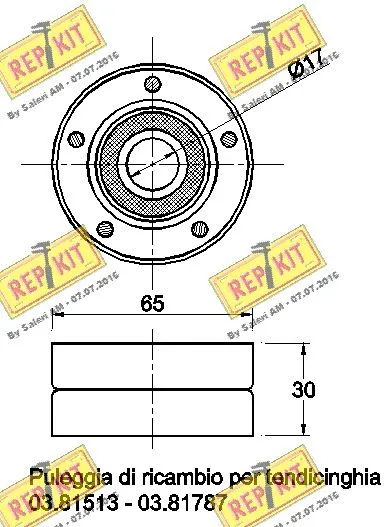 Deflection/Guide Pulley, V-ribbed belt