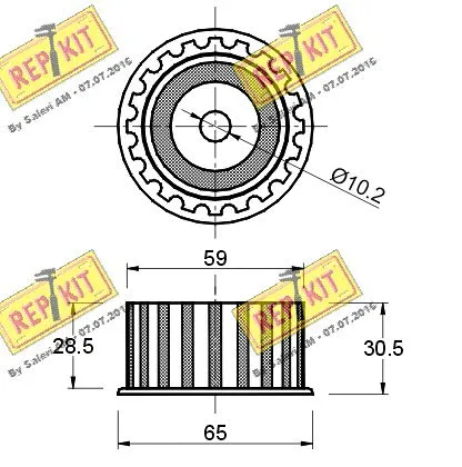 Deflection/Guide Pulley, timing belt