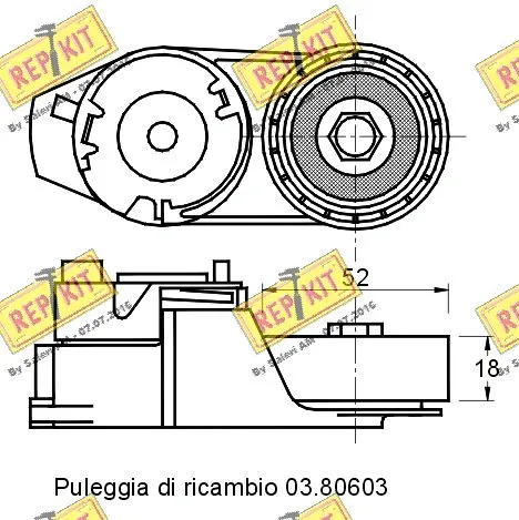 Belt Tensioner, V-ribbed belt