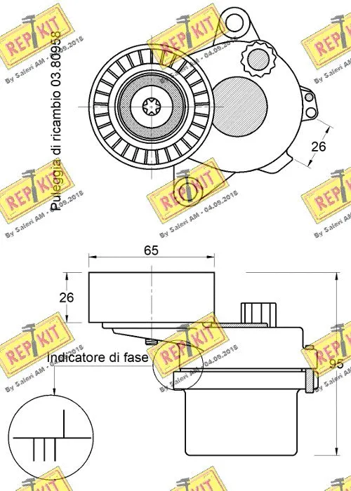 Belt Tensioner, V-ribbed belt