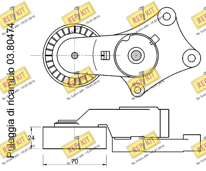 Belt Tensioner, V-ribbed belt