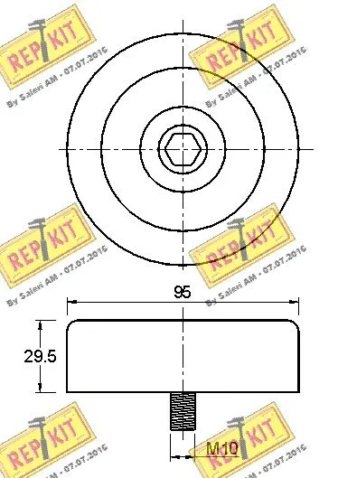 Deflection/Guide Pulley, V-ribbed belt