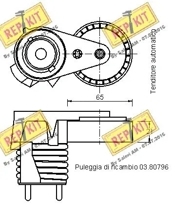 Belt Tensioner, V-ribbed belt