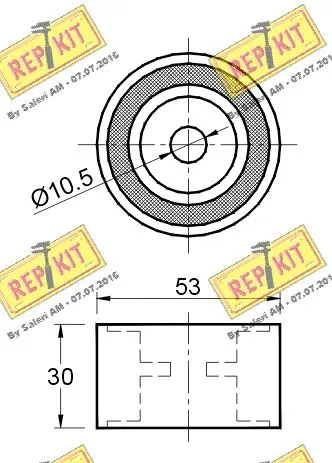 Deflection/Guide Pulley, timing belt