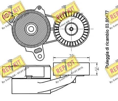 Belt Tensioner, V-ribbed belt