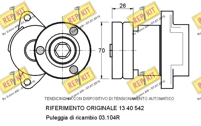 Belt Tensioner, V-ribbed belt