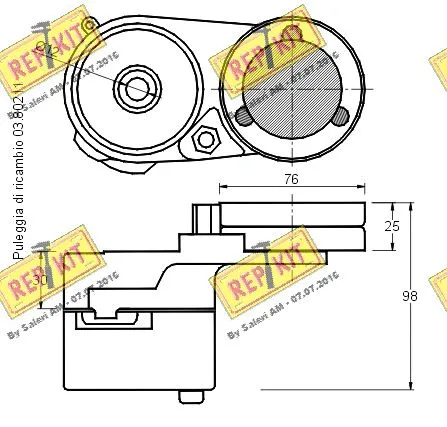 Belt Tensioner, V-ribbed belt