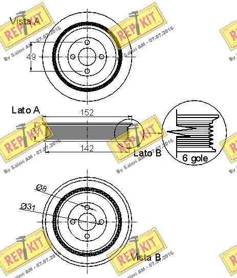 Belt Pulley, crankshaft