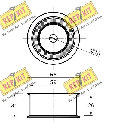 Deflection/Guide Pulley, timing belt