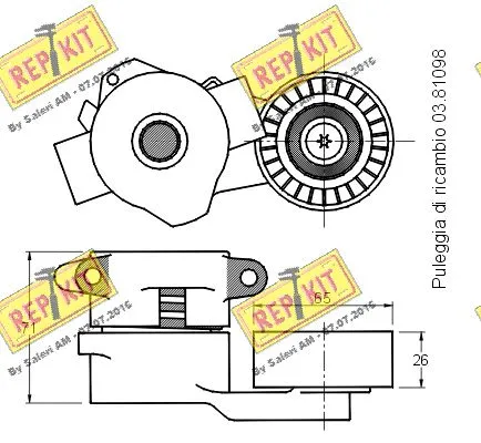 Belt Tensioner, V-ribbed belt
