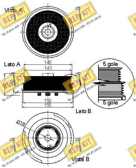 Belt Pulley, crankshaft