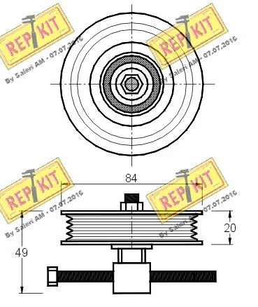 Belt Tensioner, V-ribbed belt