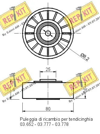Deflection/Guide Pulley, V-ribbed belt