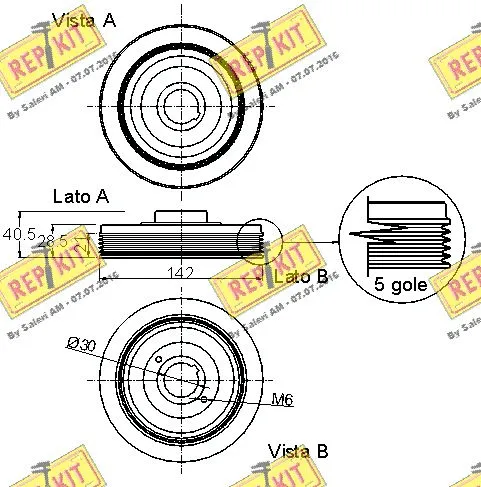 Belt Pulley, crankshaft