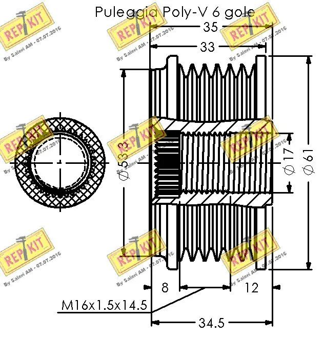 Alternator Freewheel Clutch