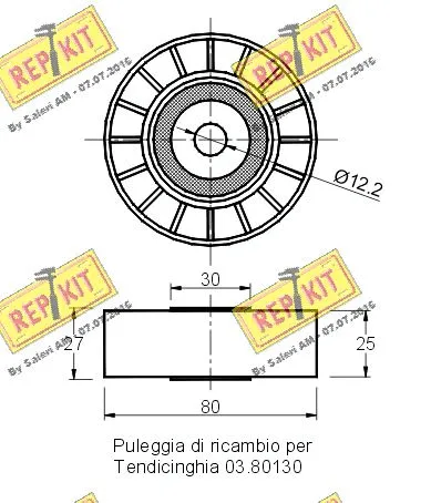 Deflection/Guide Pulley, V-ribbed belt