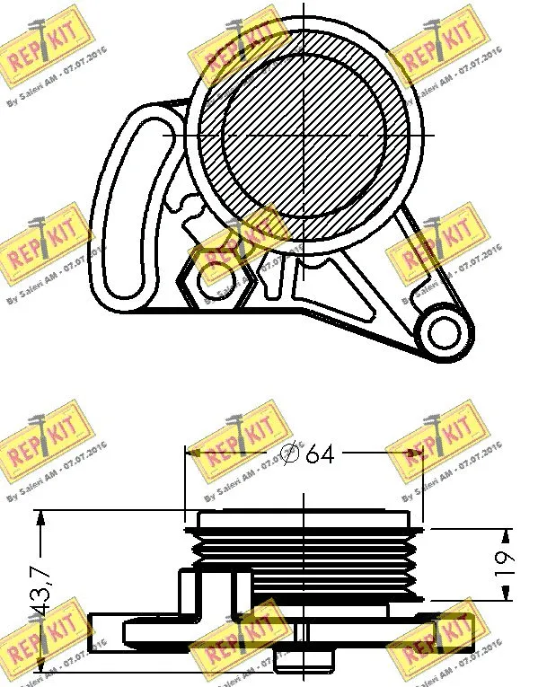 Belt Tensioner, V-ribbed belt