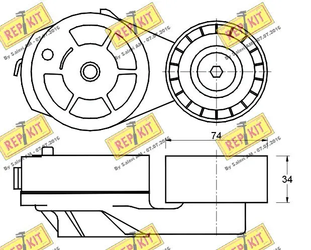 Belt Tensioner, V-ribbed belt