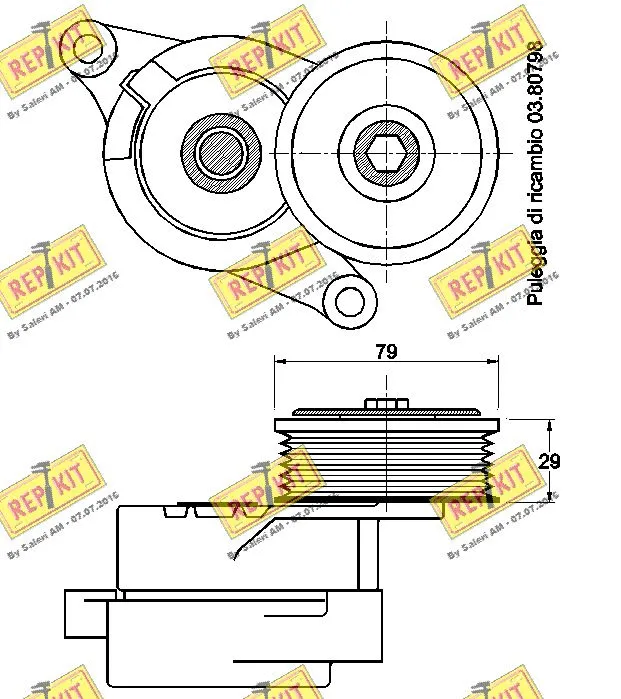 Belt Tensioner, V-ribbed belt