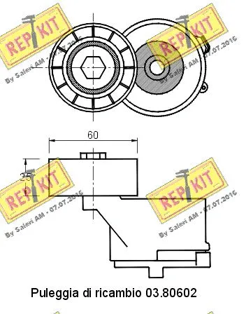 Belt Tensioner, V-ribbed belt