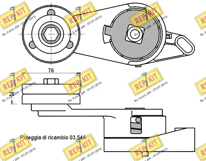 Belt Tensioner, V-ribbed belt