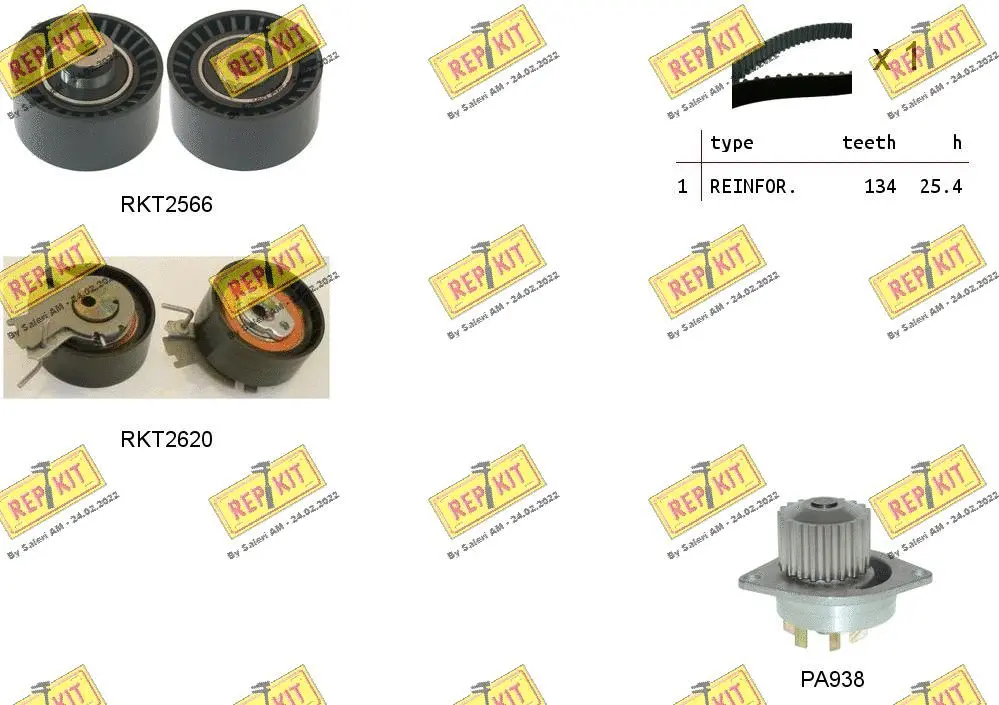 Water Pump & Timing Belt Kit (RKTK1079PA)
