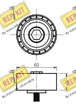 Deflection/Guide Pulley, V-ribbed belt